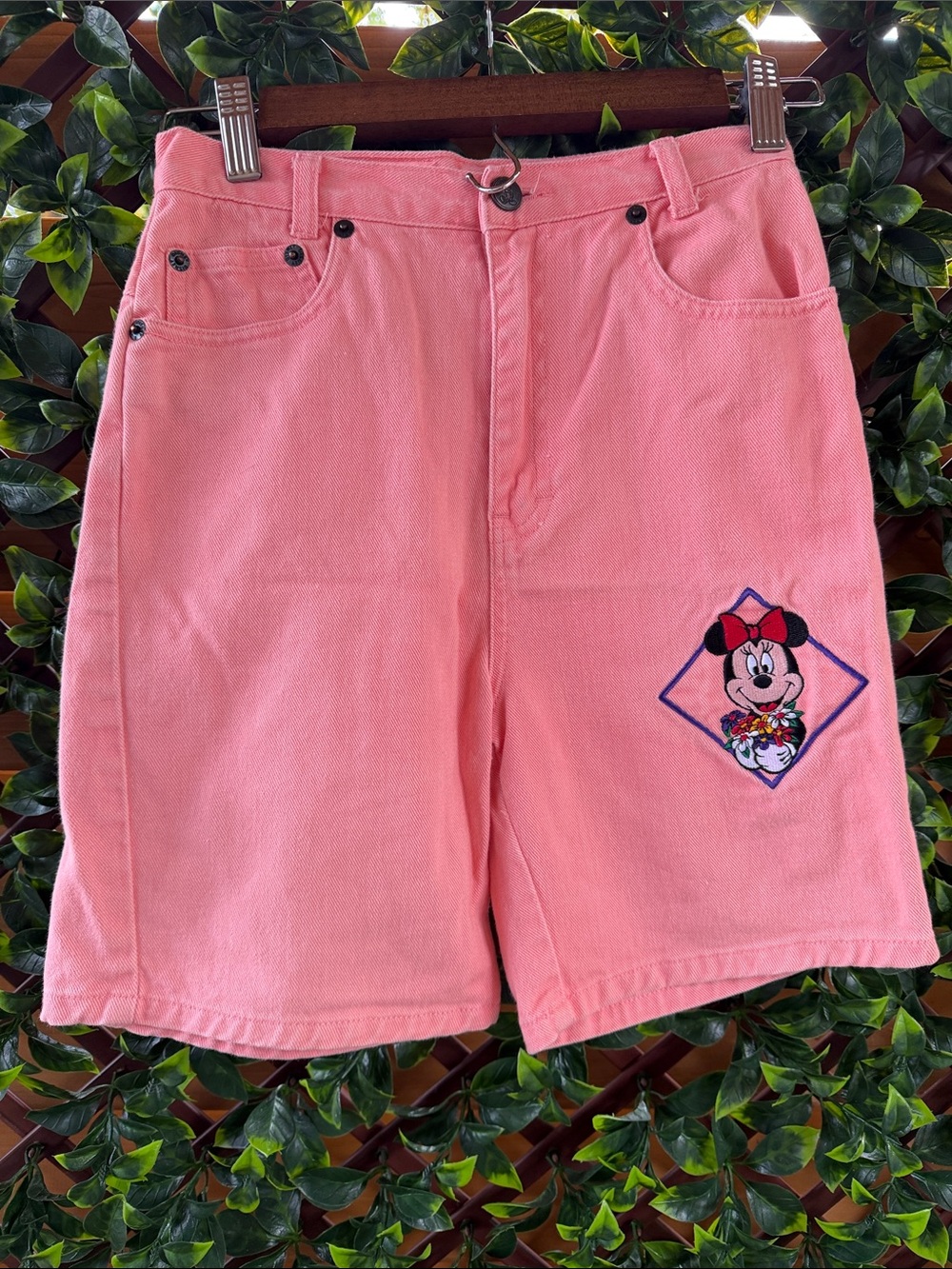 90’s Disney Micky, Inc Pink Denim Minnie Mouse Shorts